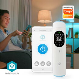 Nedis SmartLife Infračervený Teploměr | LED Displej | Čelo / Ucho | Bílá