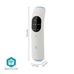 Nedis SmartLife Infračervený Teploměr | LED Displej | Čelo / Ucho | Bílá