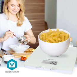 Nedis Kuchyňská váha SmartLife | Bluetooth® | Plast / Sklo | Bílá