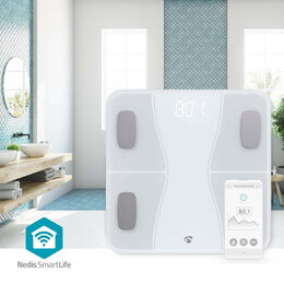 Nedis SmartLife Osobní Váha | Bluetooth® | BMI / BMR / Hmotnost / Kosti / Svaly