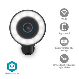 Nedis SmartLife chytrá IP kamera WiFi, 4K 3840x2160, otáčení, reflektor, PIR, no