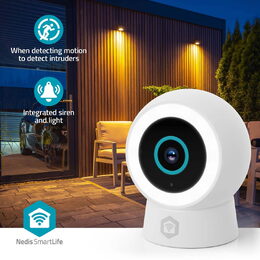 Nedis SmartLife chytrá IP kamera WiFi, 3MP Full HD 1296p, reflektor, PIR, noční
