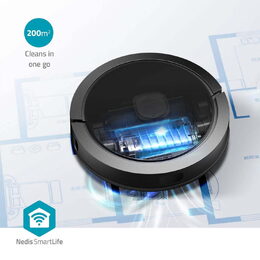 Vysavač Nedis WIFIVCL002CBK Smartlife robotický