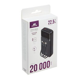 Riva Power VA2221 powerbanka 20000mAh QC/PD, 3 integrované kabely, černá
