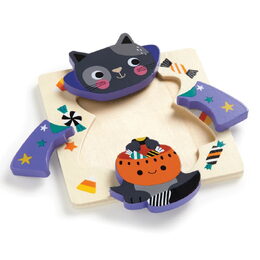 Mudpuppy Dřevěné halloweenské puzzle sada 4 puzzle