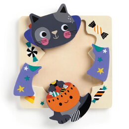 Mudpuppy Dřevěné halloweenské puzzle sada 4 puzzle