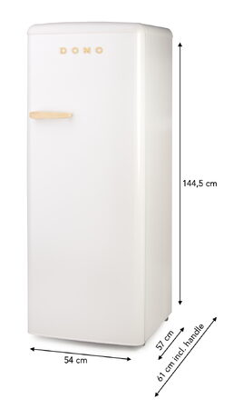 Retro lednice - monoklimatická bez mrazáku - bílá - DOMO DO91709R, Objem chladni