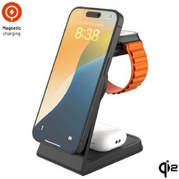 MagPowerstation Alu2 Qi2 Černá FIXED