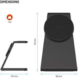 MagPowerstation Alu2 Qi2 Černá FIXED