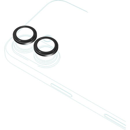 Camera glass Al. iPhone 17 Black EPICO