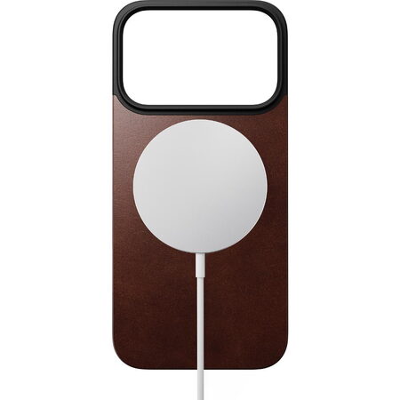 Magnetic Leather Back MS iP17 Pro Brown