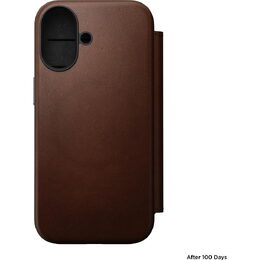 Modern Leather Folio iPhone 17 Brown