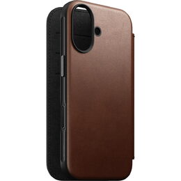 Modern Leather Folio iPhone 17 Brown
