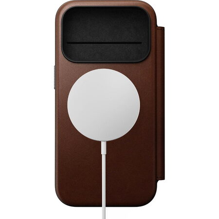 Modern Leather Folio iPhone 17Pro Brown
