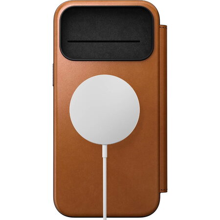 Mod.Leather Folio iP17 Pro Max Engl.tan