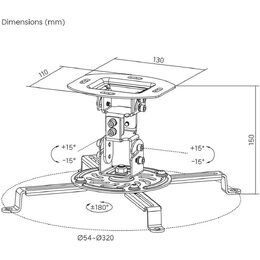 SHO 1095 STROP. DRŽÁK PROJEKTORU STELL
