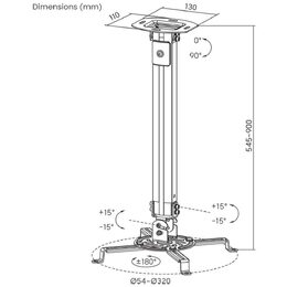 SHO 1097 STROP. DRŽÁK PROJEKTORU STELL