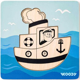 102191361 Puzzle Baby - lodička WOODY