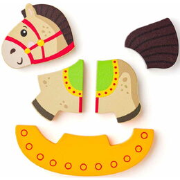 102191366 Puzzle Baby - koník hou. WOODY