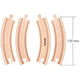 102190560 Kulaté koleje dlouhé 4ks WOODY