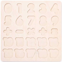 102190069 Puzzle-číslice na desce WOODY