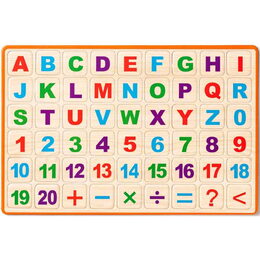 102190107 Magnetická tabulka ABC WOODY