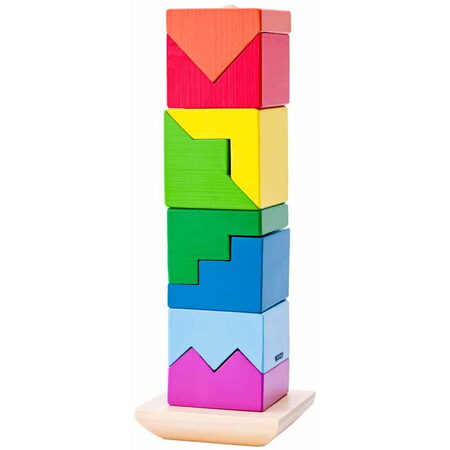 102191102 Skládací věž-hlavolam WOODY