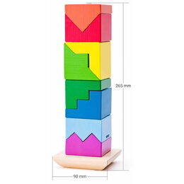 102191102 Skládací věž-hlavolam WOODY