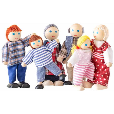 102190620 Panenky do domečku, 6 ks WOODY