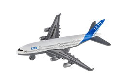 Letadlo osobní kov/plast 14cm na setrvačník 6ks v boxu