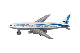 Letadlo osobní kov/plast 14cm na setrvačník 6ks v boxu