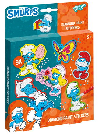 Kreativní sada diamantové malování Šmoulové v krabičce 18x25x2cm