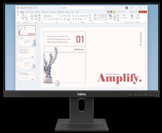Lenovo LCD E24-40 23,8" FHD IPS/1920x1080/6ms/250nit/1300:1/HDMI/DP/VGA/Repro/VESA/Pivot/černá
