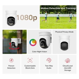 Kamera TP-Link Mercusys MC500 2MPx, venkovní, IP PTZ, WiFi, přísvit