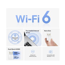 USB klient TP-Link Mercusys MA60XNB Wireless USB adapter AX900, 2,4/5 GHz, Bluetooth