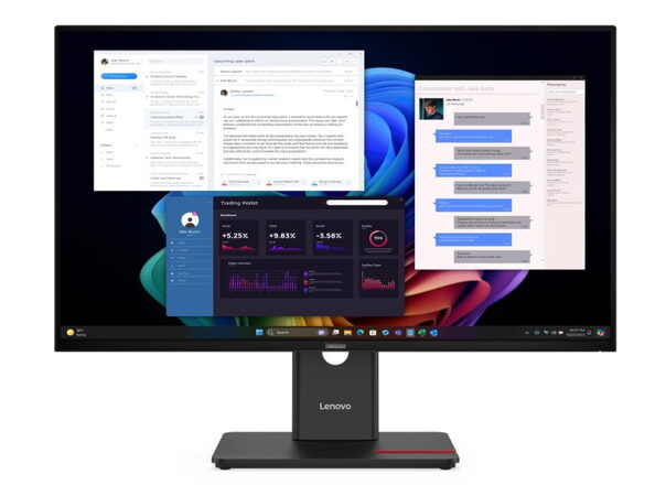 Lenovo LCD T27ud-40 27" 3840x2160 IPS/6ms/350 cd/m2/1500:1/Repro/HDMI/DP/3xUSB-C/3xUSB/RJ45/Pivot/VESA/černá