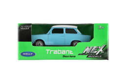 Auto Welly Trabant 1:60 kov 7cm asst mix barev volný chod v krabičce 36ks v boxu