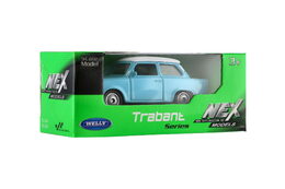 Auto Welly Trabant 1:60 kov 7cm asst mix barev volný chod v krabičce 36ks v boxu