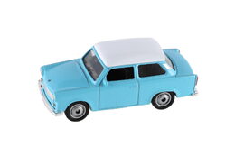 Auto Welly Trabant 1:60 kov 7cm asst mix barev volný chod v krabičce 36ks v boxu
