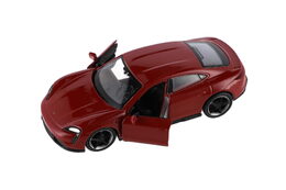 Auto Welly Porsche Taycan Turbo S kov/plast 12cm 4 barvy na zpětné natažení 12ks v boxu