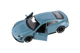 Auto Welly Porsche Taycan Turbo S kov/plast 12cm 4 barvy na zpětné natažení 12ks v boxu