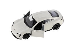 Auto Welly Porsche Taycan Turbo S kov/plast 12cm 4 barvy na zpětné natažení 12ks v boxu