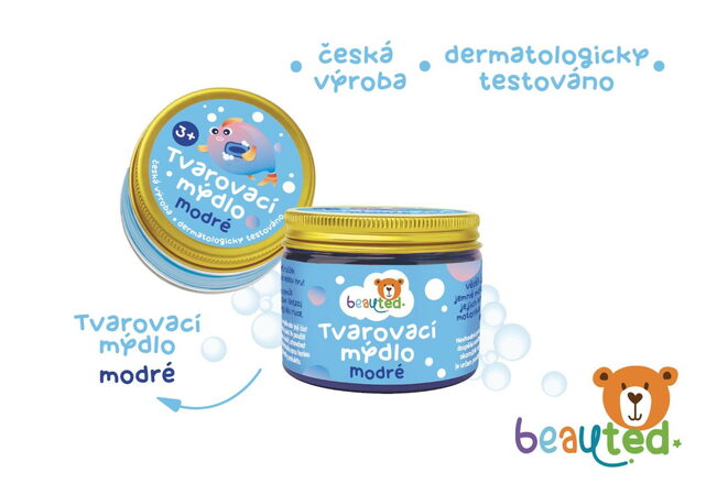 Tvarovací mýdlo modré beauted v uzavíratelné dóze