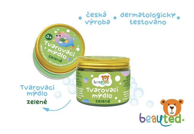 Tvarovací mýdlo zelené beauted v uzavíratelné dóze