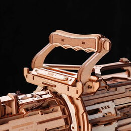 RoboTime 3D Dřevěné mechanické puzzle ROKR Rotační kulomet LQA01