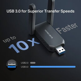 USB klient TP-Link Mercusys MA37BEH Wireless USB adapter BE6500, 2,4/5/6 GHz