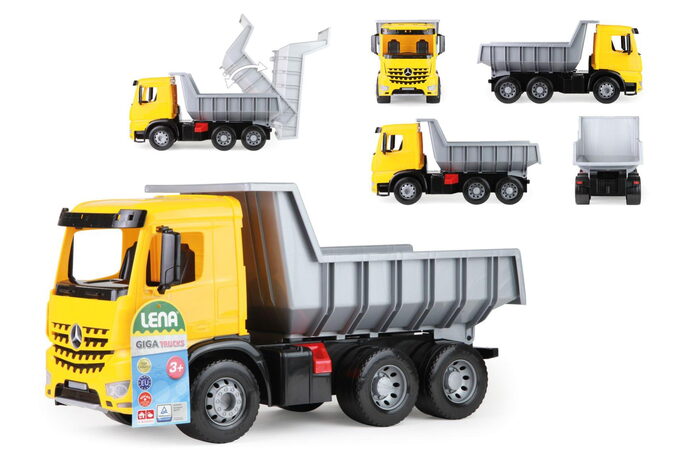 Auto sklápěč Mercedes Giga Trucks plast 65cm v krabici