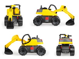 Bagr žlutočerný Giga Trucks plast 62cm v krabici