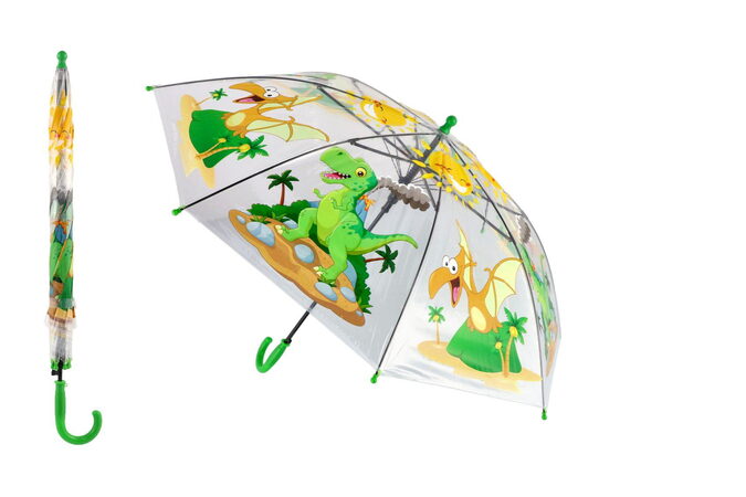 Deštník Dinosaurus plast/kov vystřelovací 64cm v sáčku