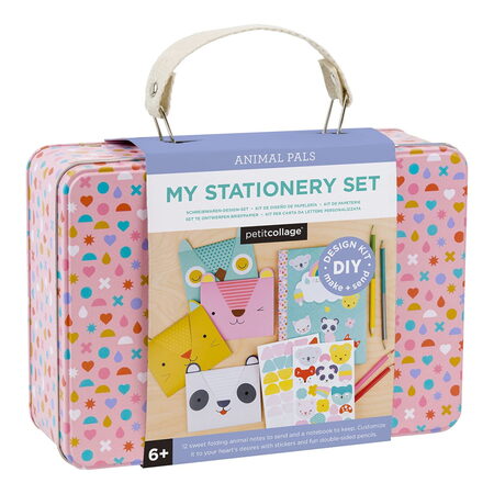 Petit Collage Kreativní kufřík Dopisní souprava se zvířátky -  poškozený obal